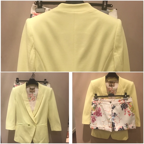 Ted Baker Meeda Blazer in Yellow - Picture 4 of 4